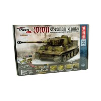 1 op 16 bouwpakket kit RC Tiger I + Solution Box bestuurbare tank 3